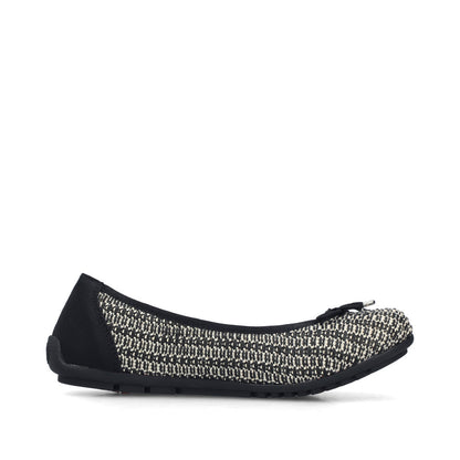 Rieker Ladies Woven Upper Flat Ballet Pump