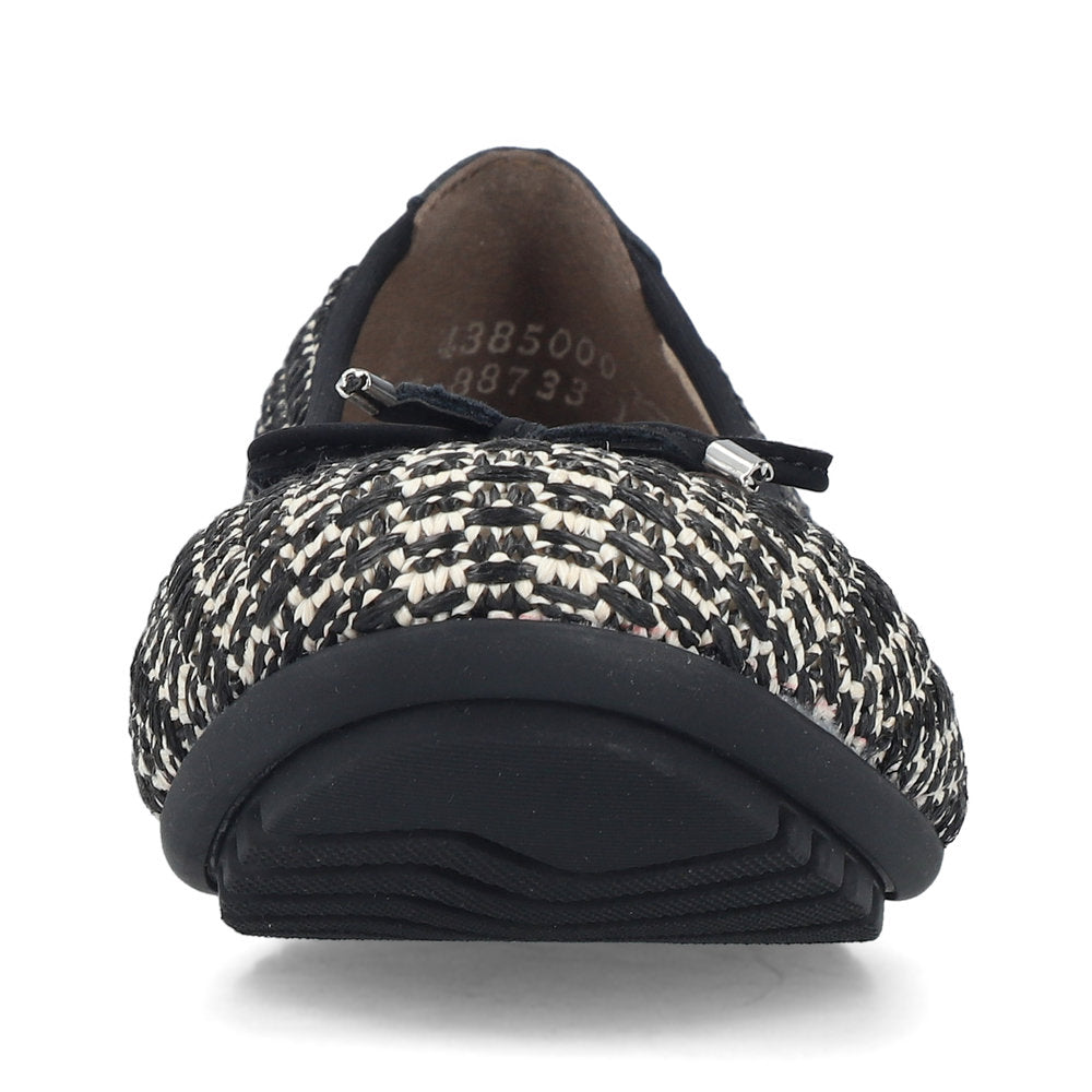 Rieker Ladies Woven Upper Flat Ballet Pump