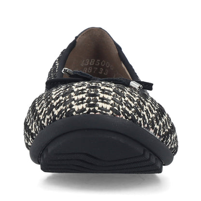 Rieker Ladies Woven Upper Flat Ballet Pump