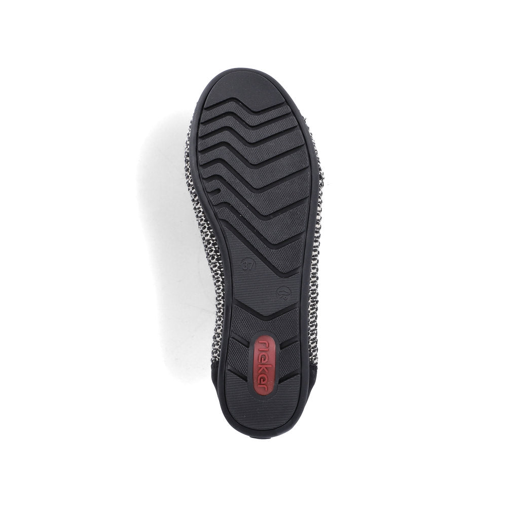 Rieker Ladies Woven Upper Flat Ballet Pump