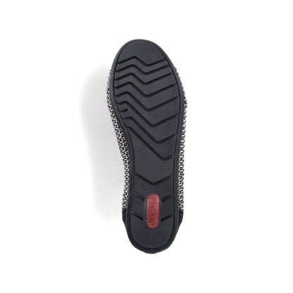 Rieker Ladies Woven Upper Flat Ballet Pump