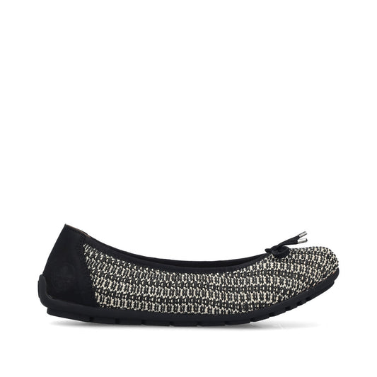 Rieker Ladies Woven Upper Flat Ballet Pump