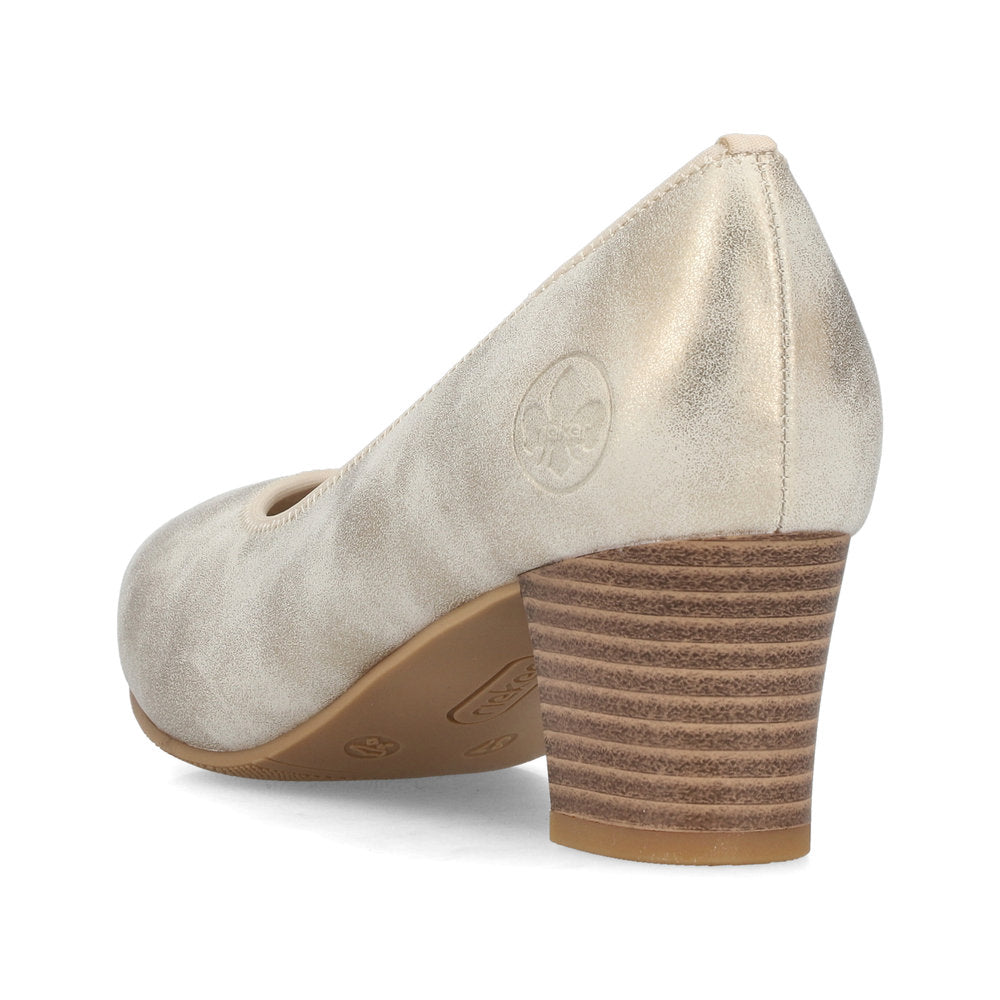 Rieker Ladies Mid Heel Almond Toe Court Shoe