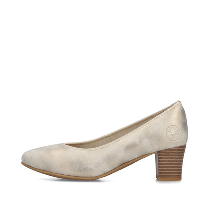 Rieker Ladies Mid Heel Almond Toe Court Shoe