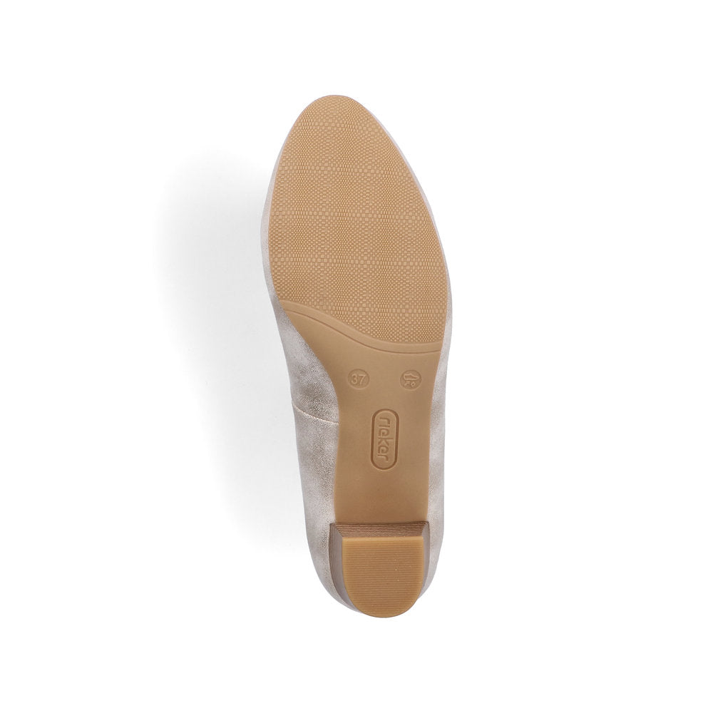 Rieker Ladies Mid Heel Almond Toe Court Shoe