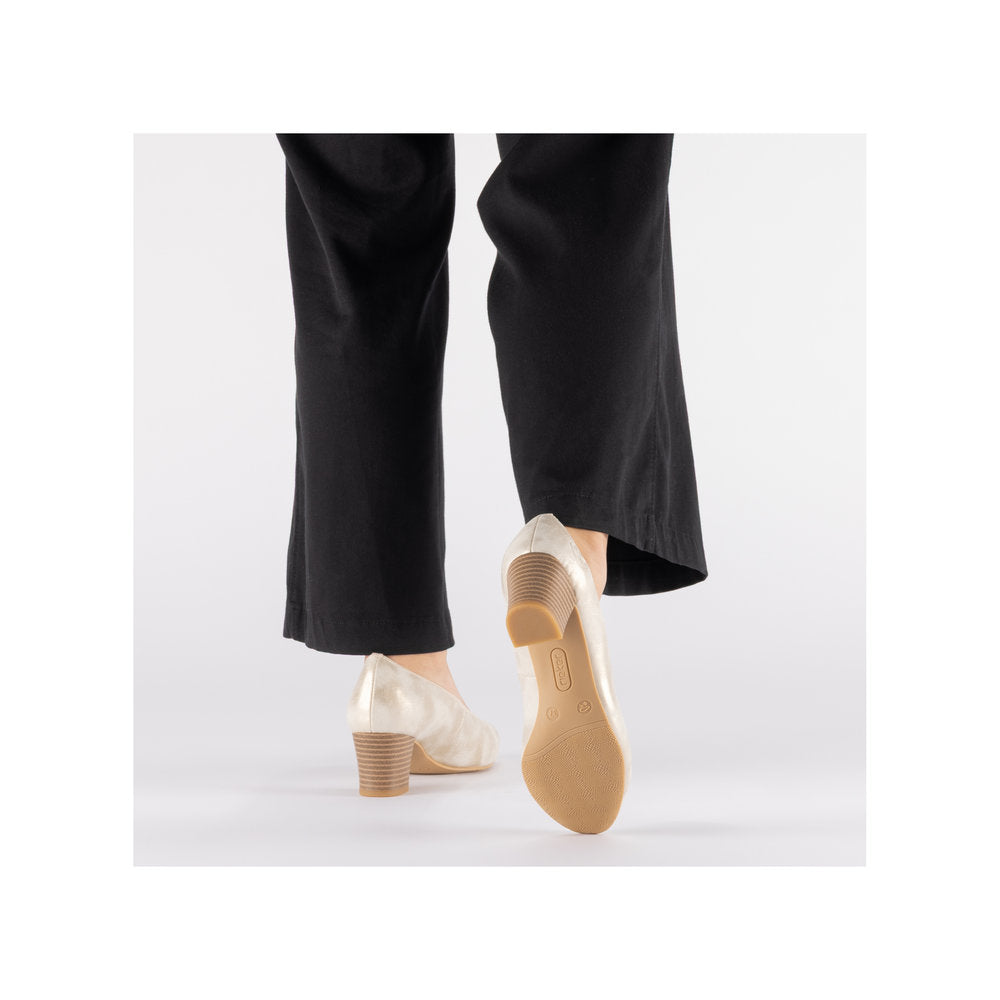 Rieker Ladies Mid Heel Almond Toe Court Shoe