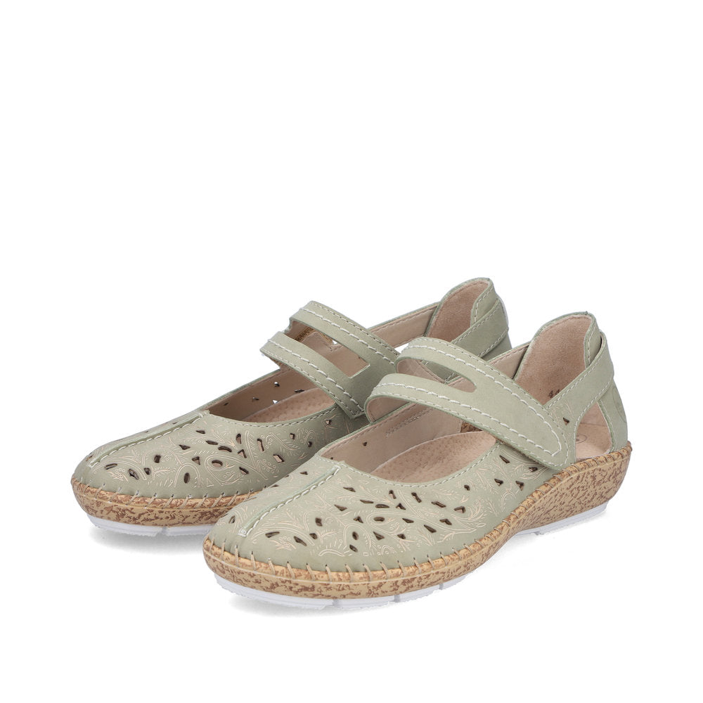 Rieker Ladies Velcro Strap Mary Jane