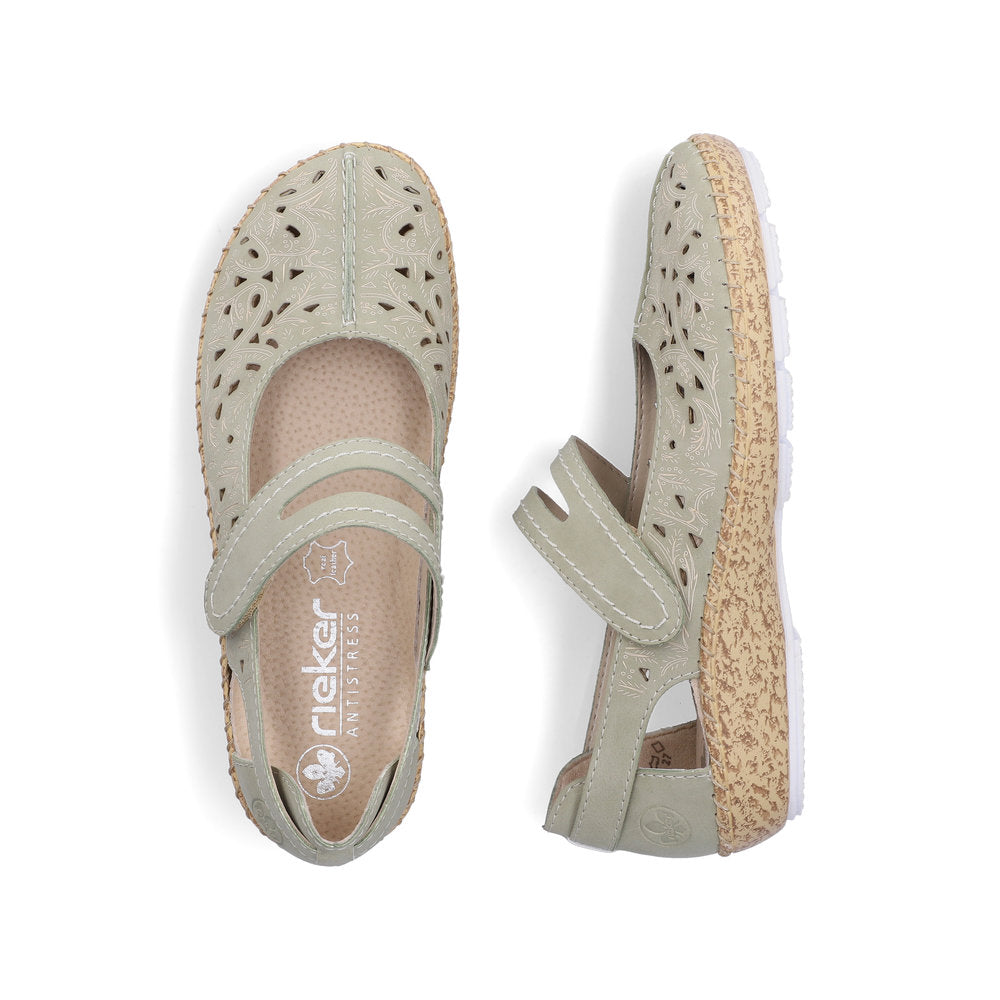 Rieker Ladies Velcro Strap Mary Jane
