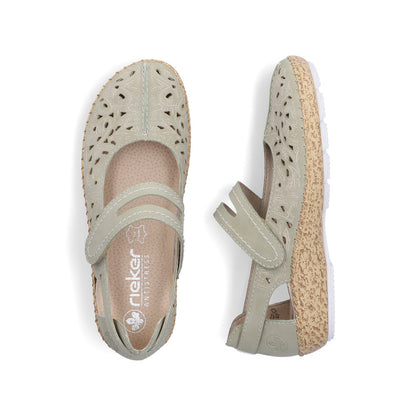 Rieker Ladies Velcro Strap Mary Jane