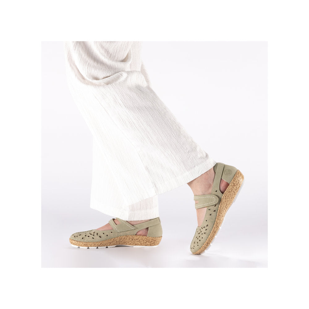 Rieker Ladies Velcro Strap Mary Jane