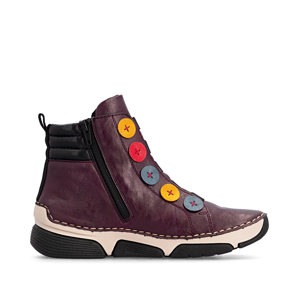 Rieker Angela 45977-30 Purple Boot