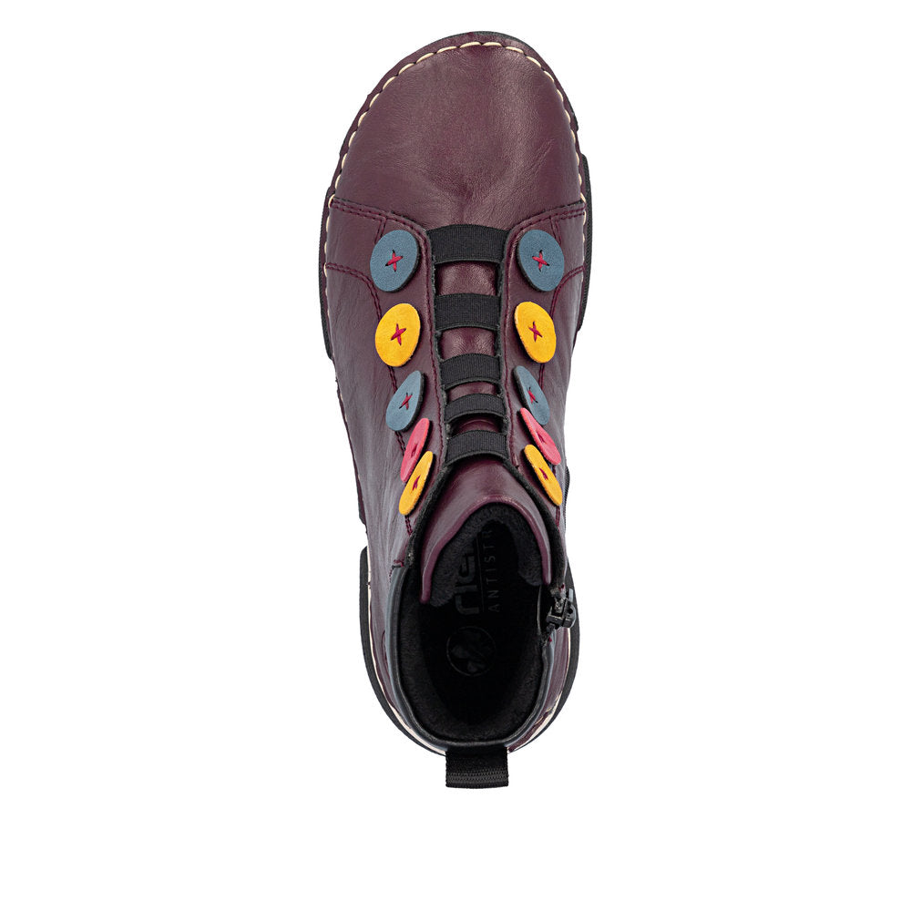 Rieker Angela 45977-30 Purple Boot
