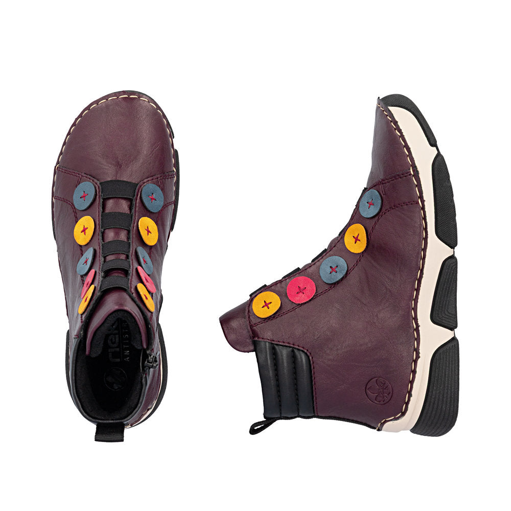 Rieker Angela 45977-30 Purple Boot
