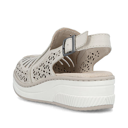 Rieker Ladies High Front Low Wedge Sling Back