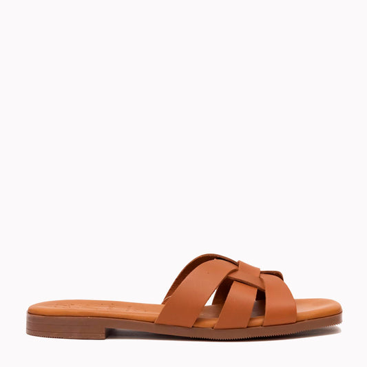 Oh! My Sandals Ladies Woven Leather Slider
