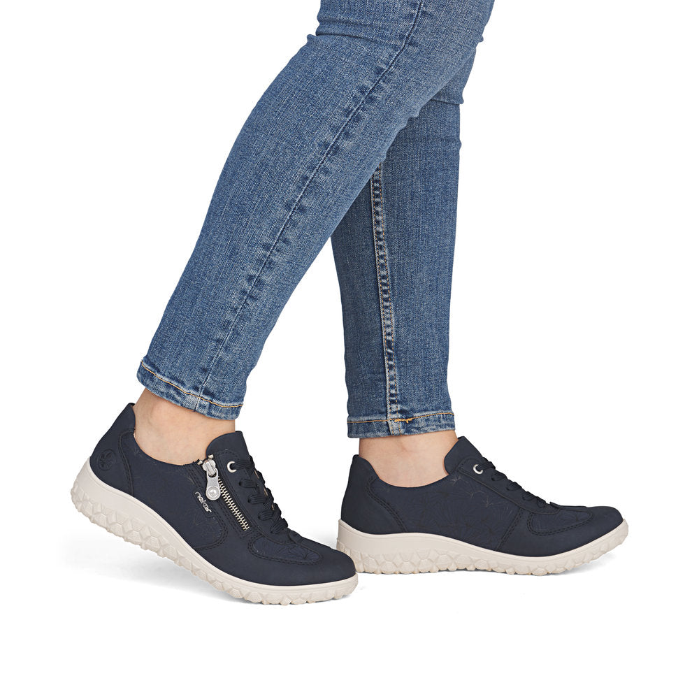 Rieker Ladies Wide Fit Stretch Fabric Casual Shoe