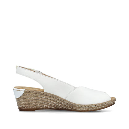 Rieker Ladies Peep Toe Sling Back Wedge Sandal