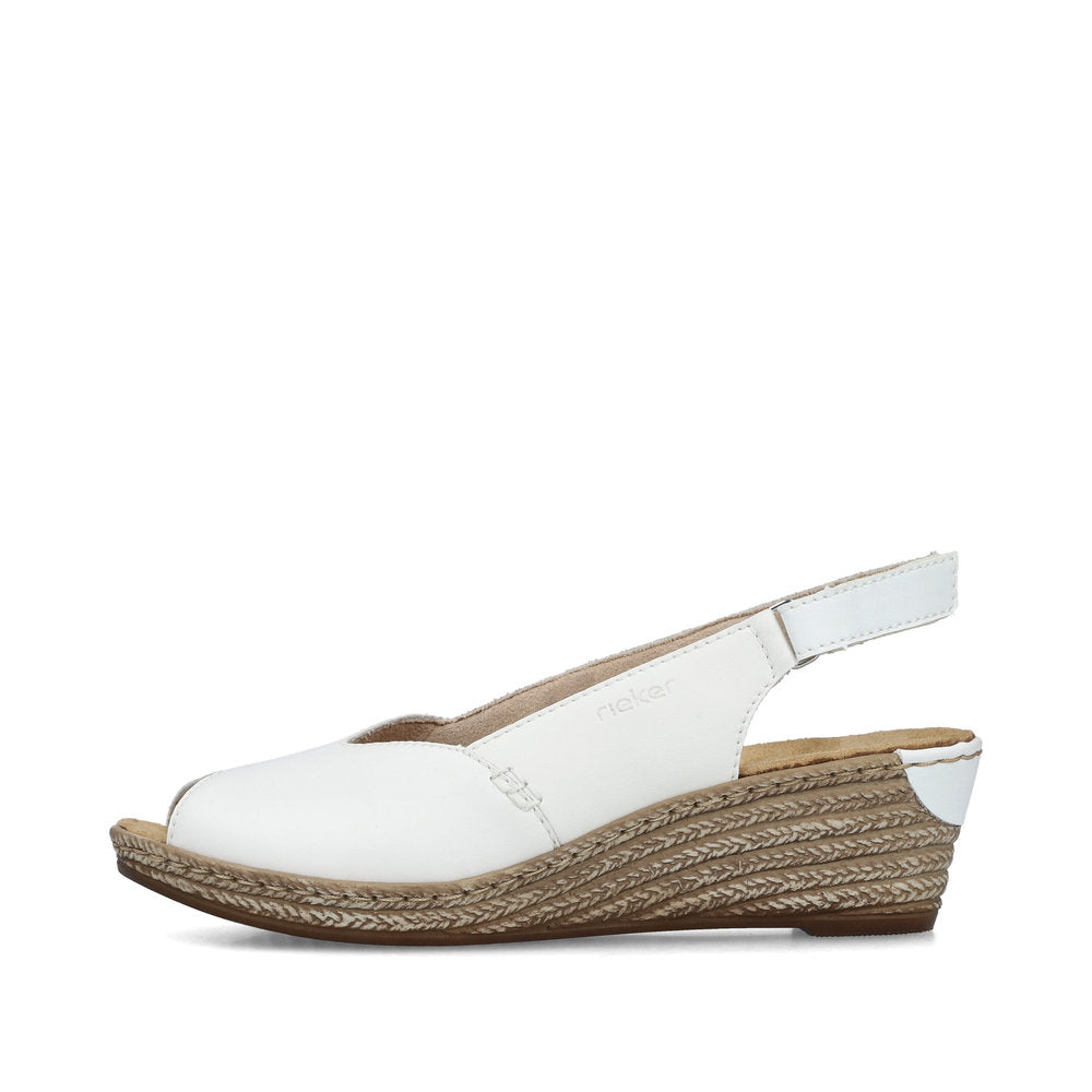Rieker Ladies Peep Toe Sling Back Wedge Sandal