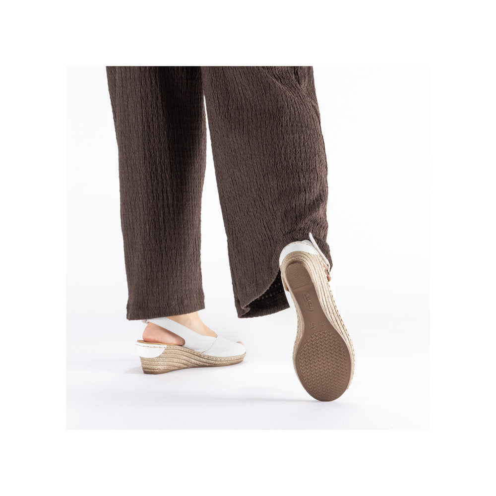 Rieker Ladies Peep Toe Sling Back Wedge Sandal