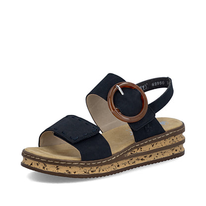 Rieker Ladies Adjustable Strap Flatform Sandal