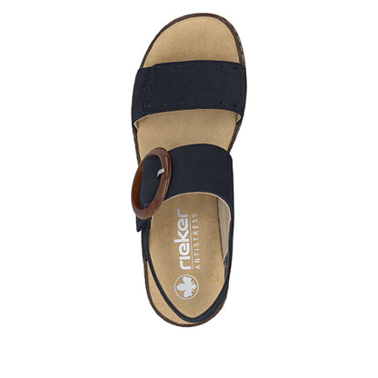 Rieker Ladies Adjustable Strap Flatform Sandal