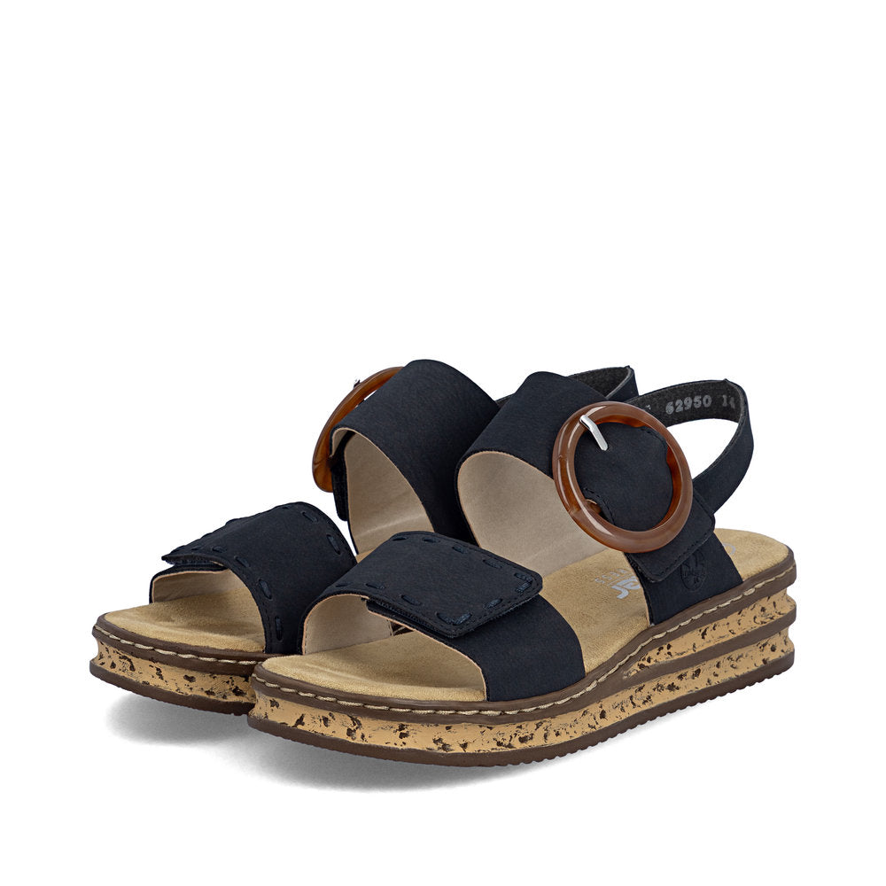 Rieker Ladies Adjustable Strap Flatform Sandal