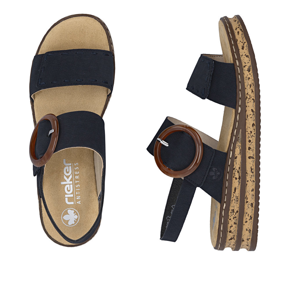 Rieker Ladies Adjustable Strap Flatform Sandal