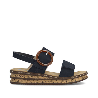 Rieker Ladies Adjustable Strap Flatform Sandal