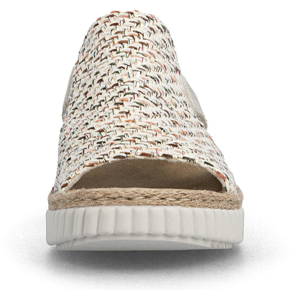Rieker Ladies High Front Woven Fabric Sandal