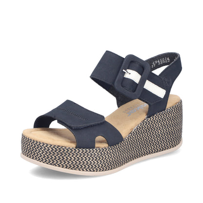 Rieker Rose 69450-14 Blue Sandal