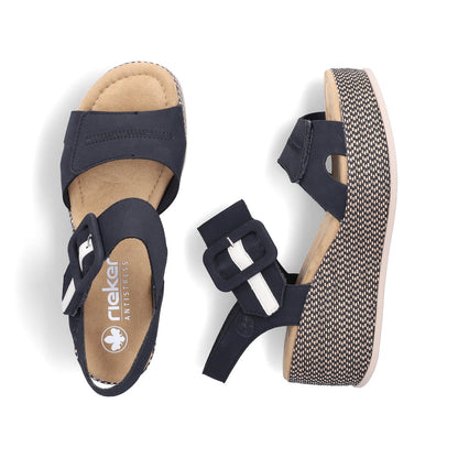 Rieker Rose 69450-14 Blue Sandal
