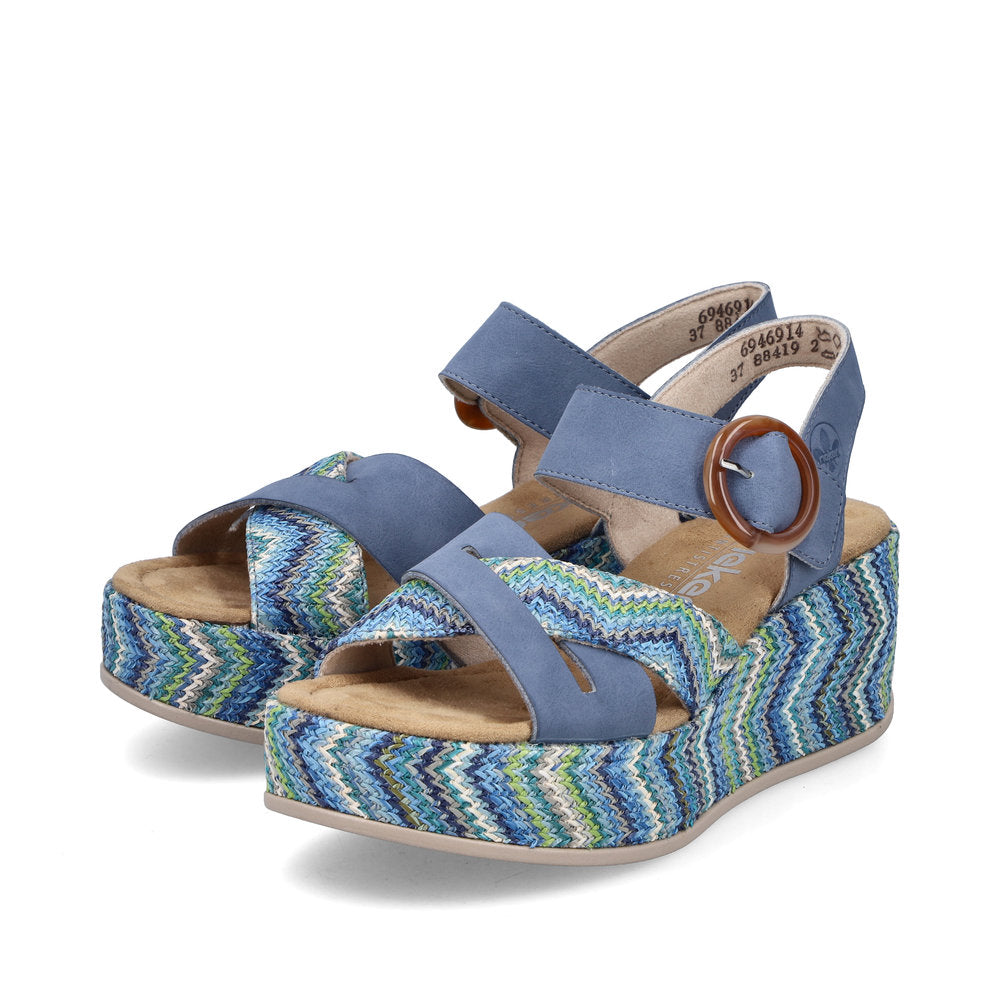 Rieker Rose 69469-14 Blue Sandal