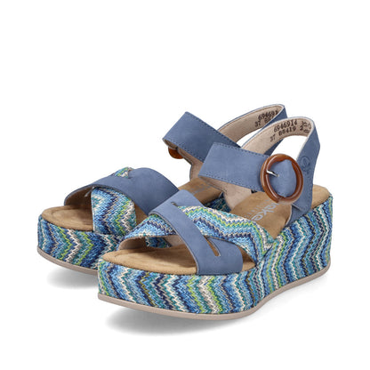 Rieker Rose 69469-14 Blue Sandal
