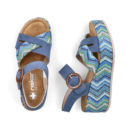 Rieker Rose 69469-14 Blue Sandal