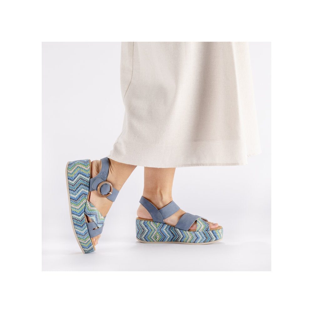 Rieker Rose 69469-14 Blue Sandal