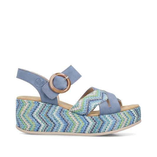 Rieker Rose 69469-14 Blue Sandal