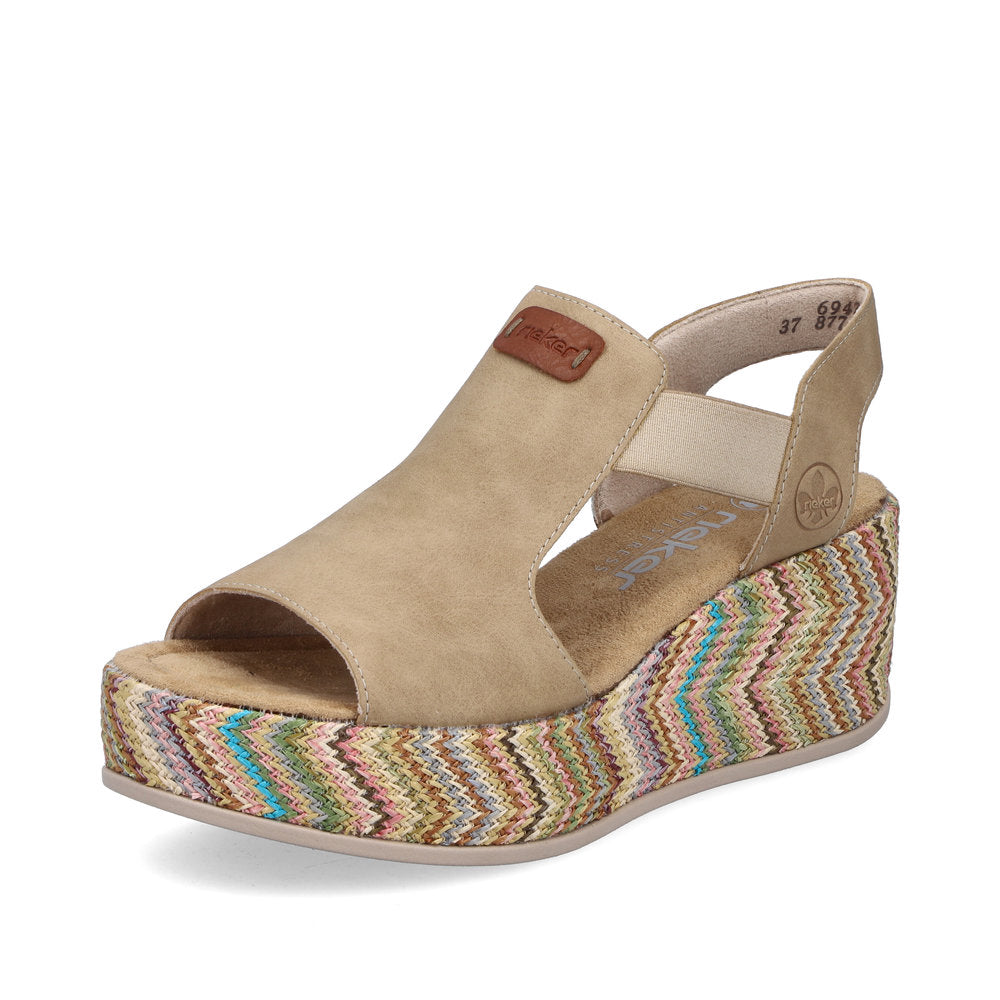 Rieker Rose 69472-60 Beige Sandal