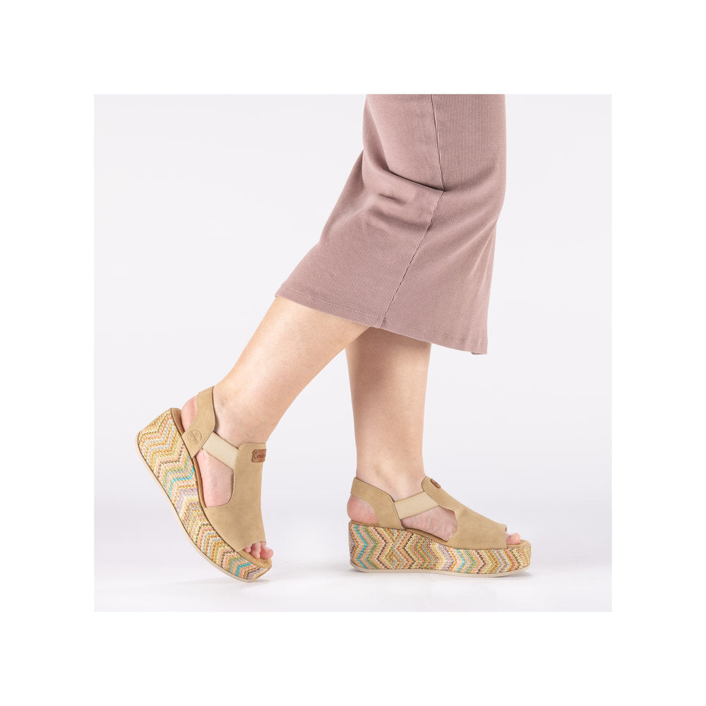 Rieker Rose 69472-60 Beige Sandal