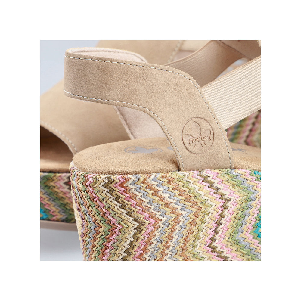 Rieker Rose 69472-60 Beige Sandal