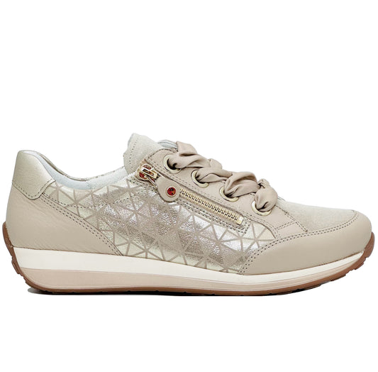 Ara Ladies Osaka Lace Up Zip Side Sneaker