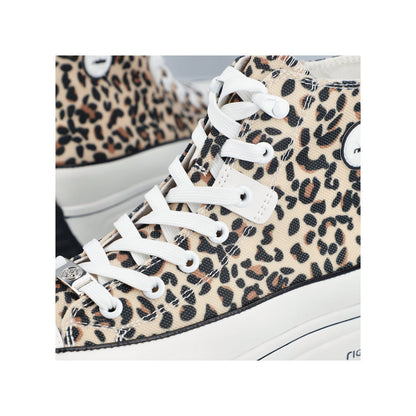 Rieker Ladies Leopard Print Canvas High Top