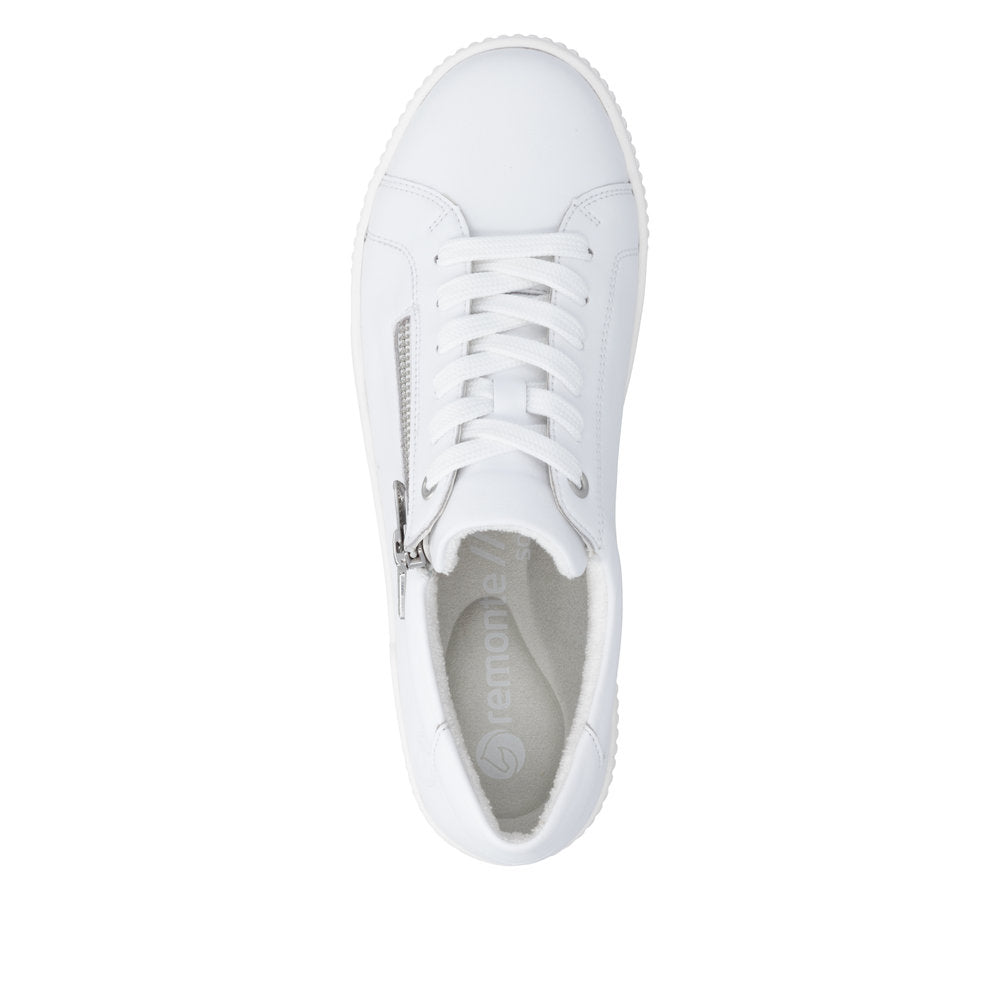 Remonte Ladies Side Zip Lace Up Tex Sneaker