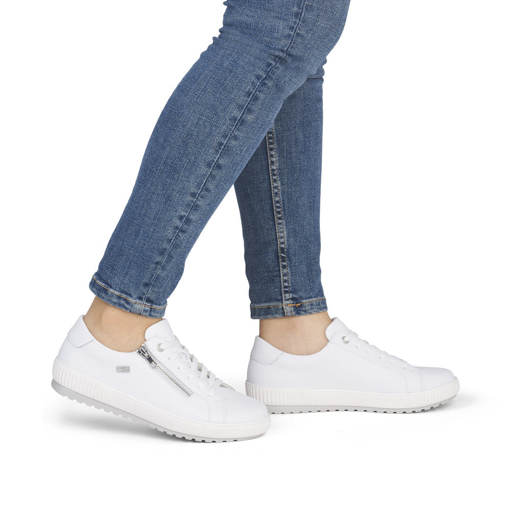 Remonte Ladies Side Zip Lace Up Tex Sneaker