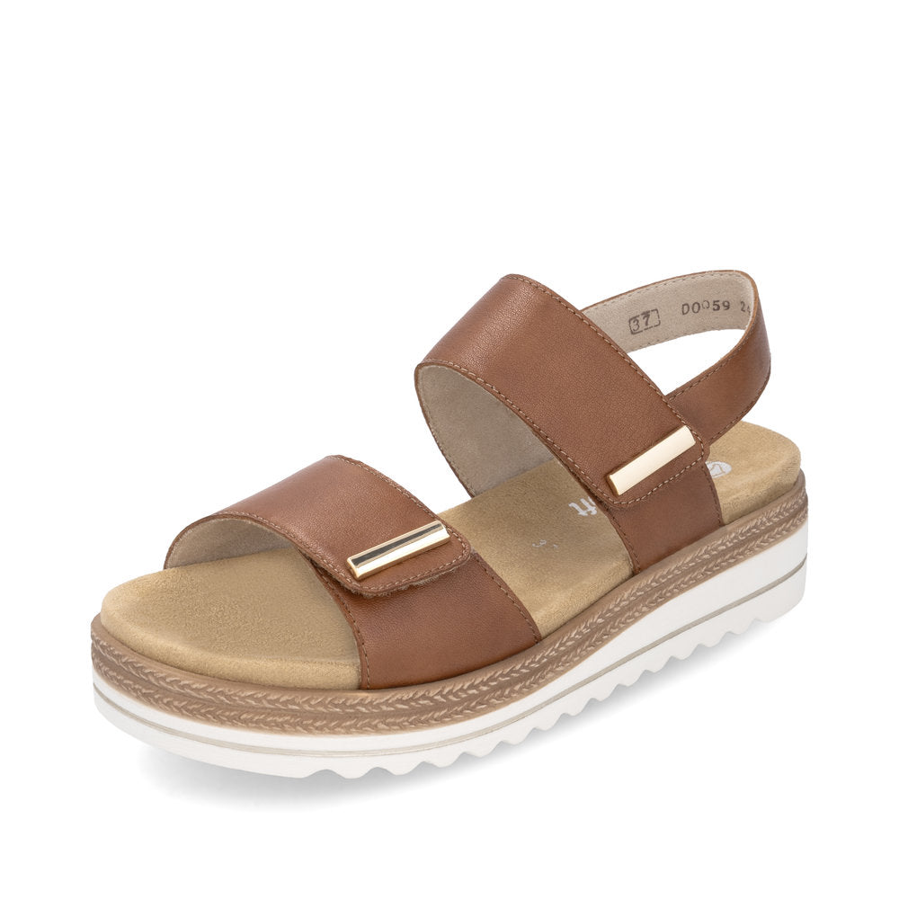 Remonte Ladies Two Strap Flat Sandal