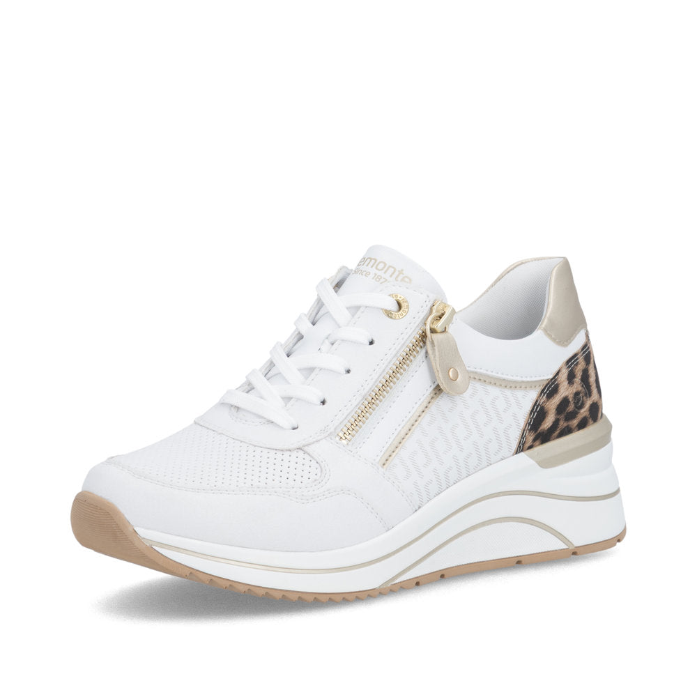 Remonte Ladies Wide Fit Lace Up Wedge Sneaker
