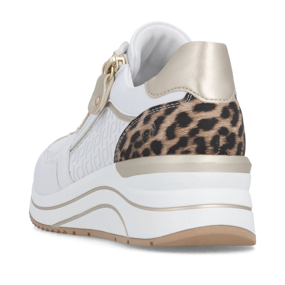 Remonte Ladies Wide Fit Lace Up Wedge Sneaker