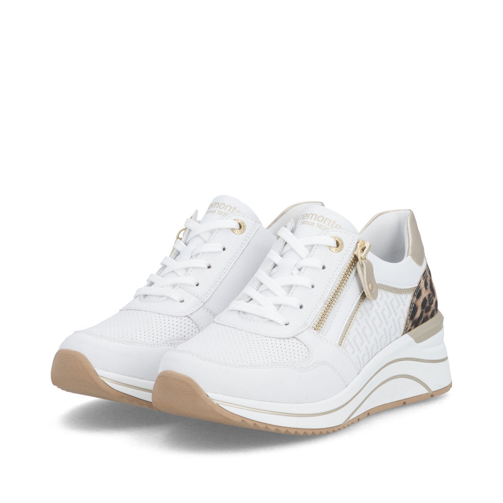 Remonte Ladies Wide Fit Lace Up Wedge Sneaker