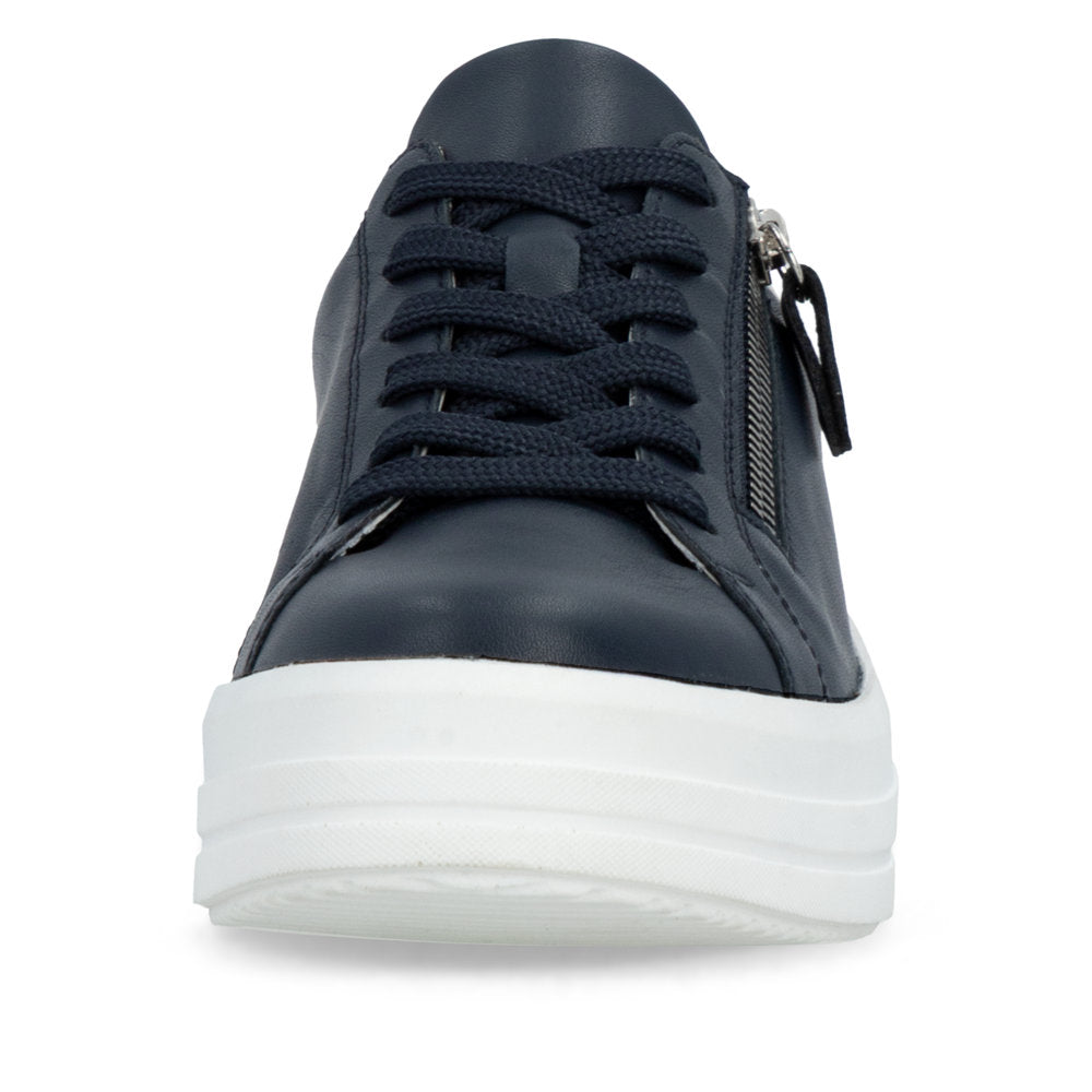 Remonte Ladies Side Zip Lace Up Sneaker