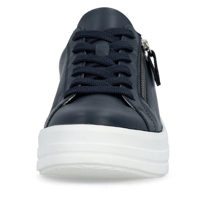 Remonte Ladies Side Zip Lace Up Sneaker