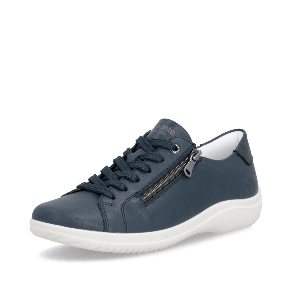 Remonte Ladies Zip Side Lace Up Casual Shoe